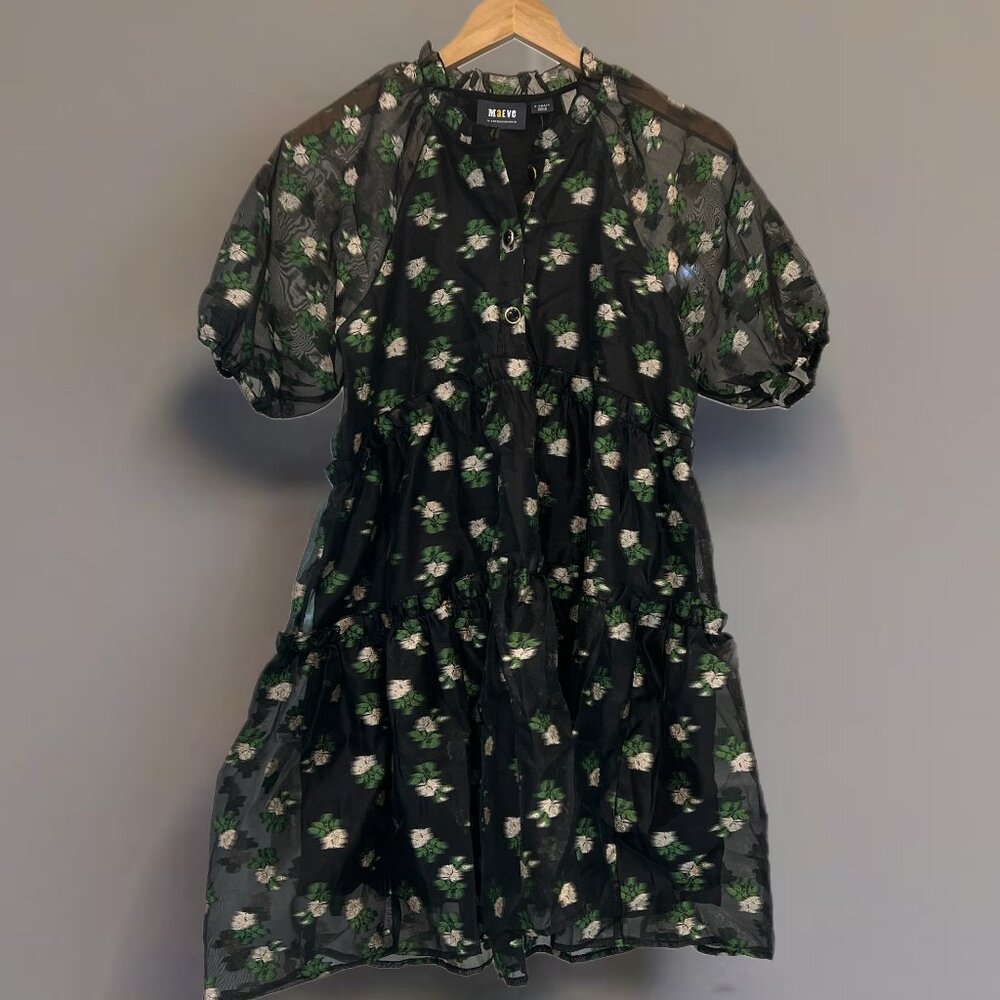 NWT Anthropologie Maeve Short-Sleeve V-Neck Tiered Tunic Mini Dress - Picture 6 of 6